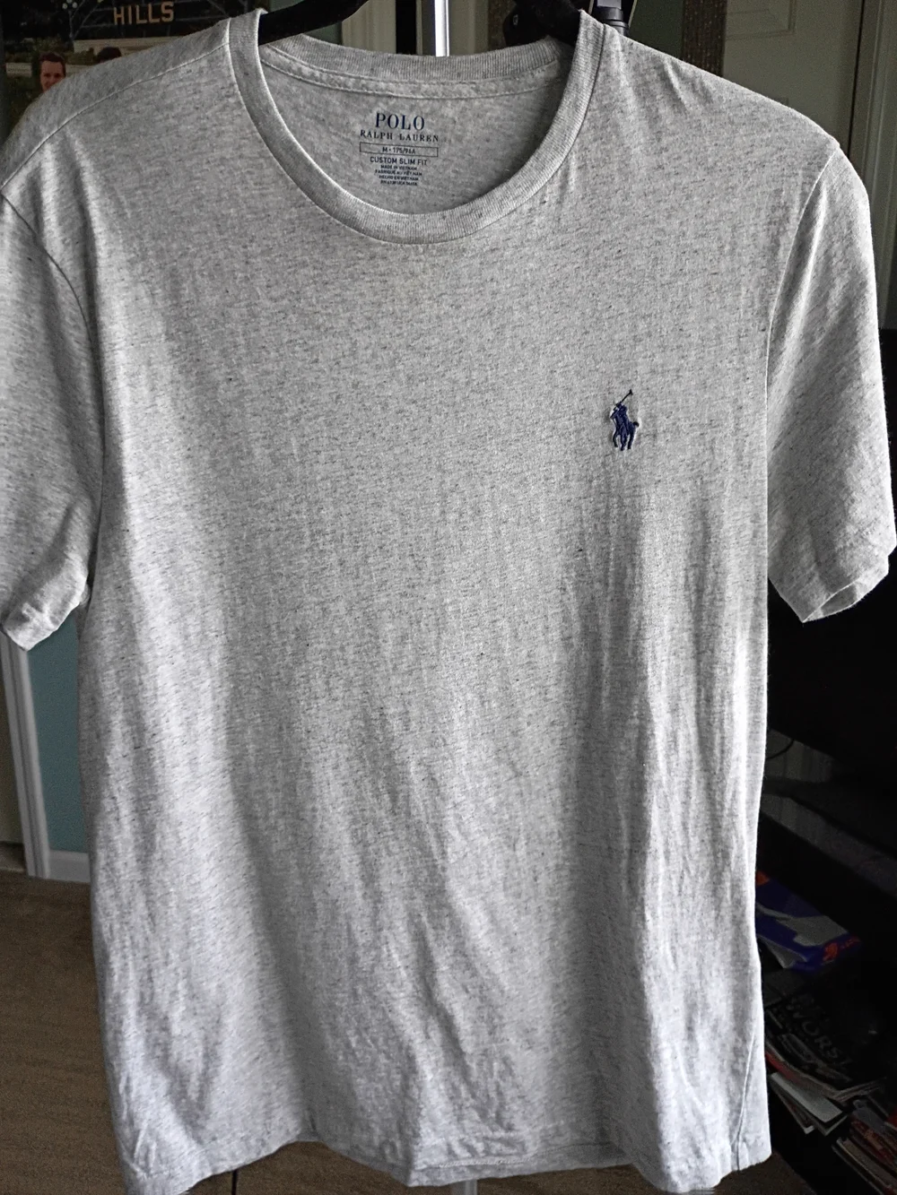 Polo by Ralph Lauren Light Gray Crew Neck Tee with Navy Pony